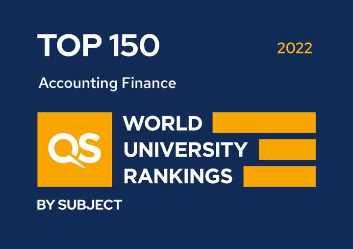 QS Rankings by subject, Accounting & Finance